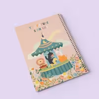 دفتر مدرسه فانتزی خط‌دار 40 برگ حاشیه‌دار شهربازی کیچ بوک (KITSCH BOOK)