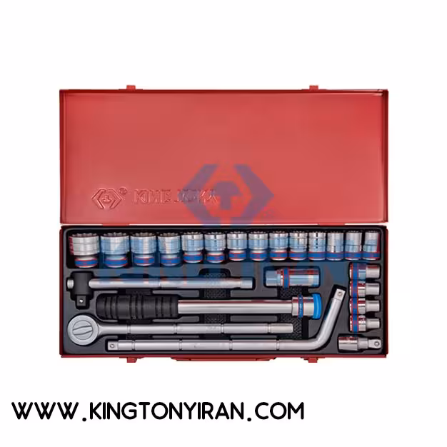 4024MR – جعبه بکس  1/2 ميليمتر کوتاه   12 گوش  24 عددي   (32 – 10 ) کينگ توني