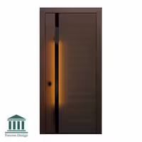 درب ورودی لابی چوبی  قهوه ای روشن کد 1392