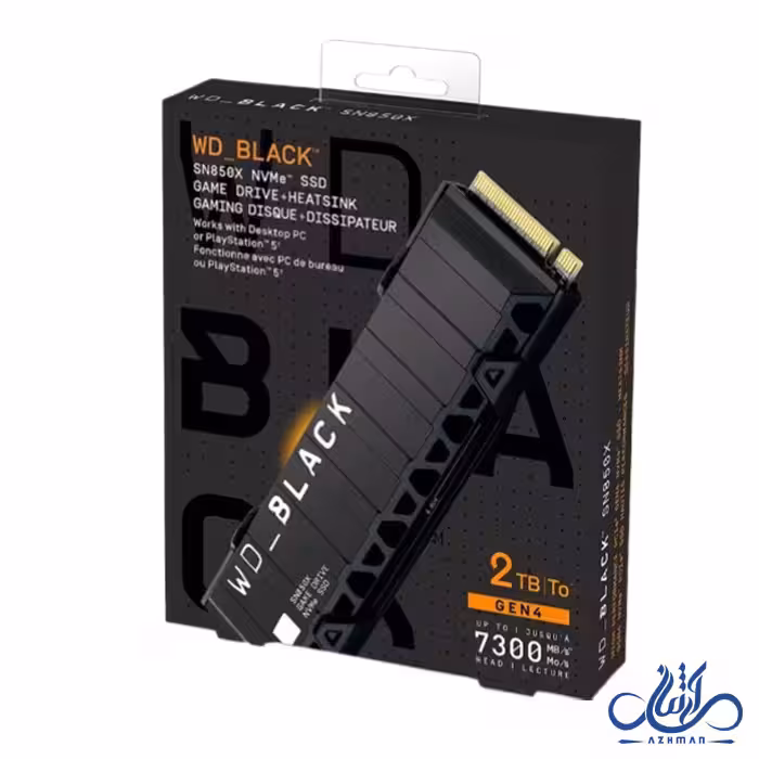حافظه اس اس دی وسترن دیجیتال مدل WD Black 2TB SN850X NVMe GEN4 HEATSINK 7300MB/5
