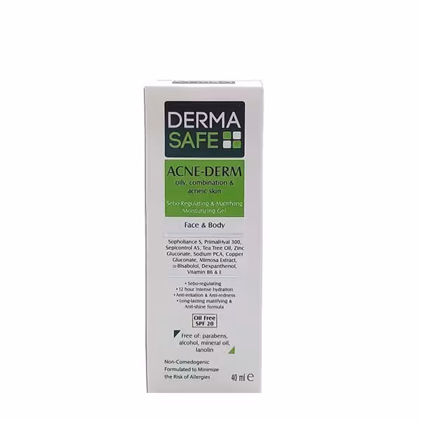 ژل مرطوب کننده پوست چرب درما سیف-40ml