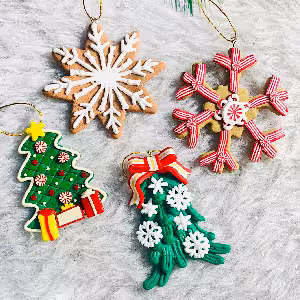 اویز کریسمس سیلیکونی برف و کاج کد 383