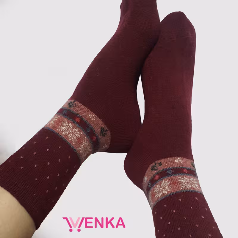 جوراب پشمی نیم ساق کد 003746