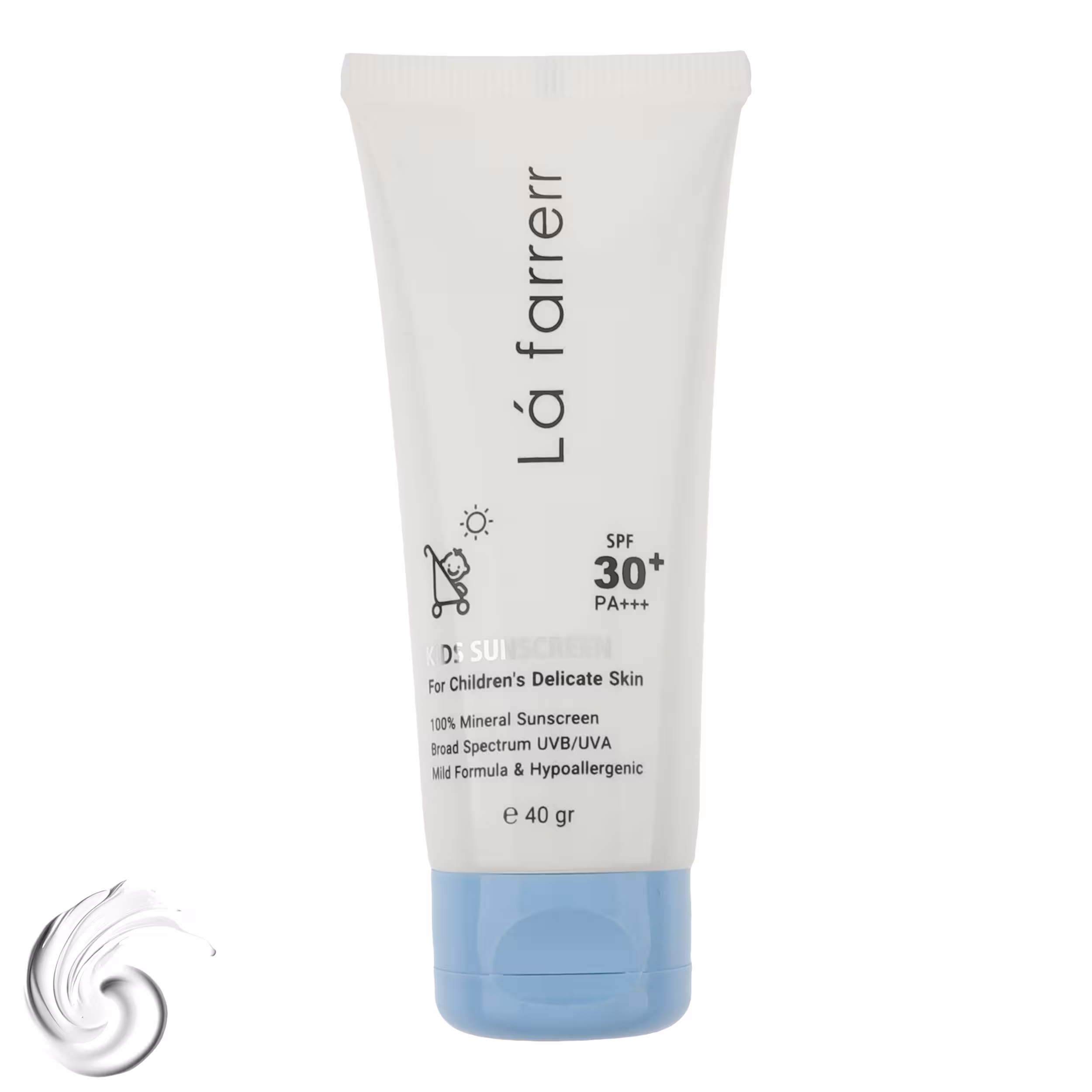 کرم ضد افتاب SPF30 کودک لافارر مدل آبی حجم 40 میلی لیتر