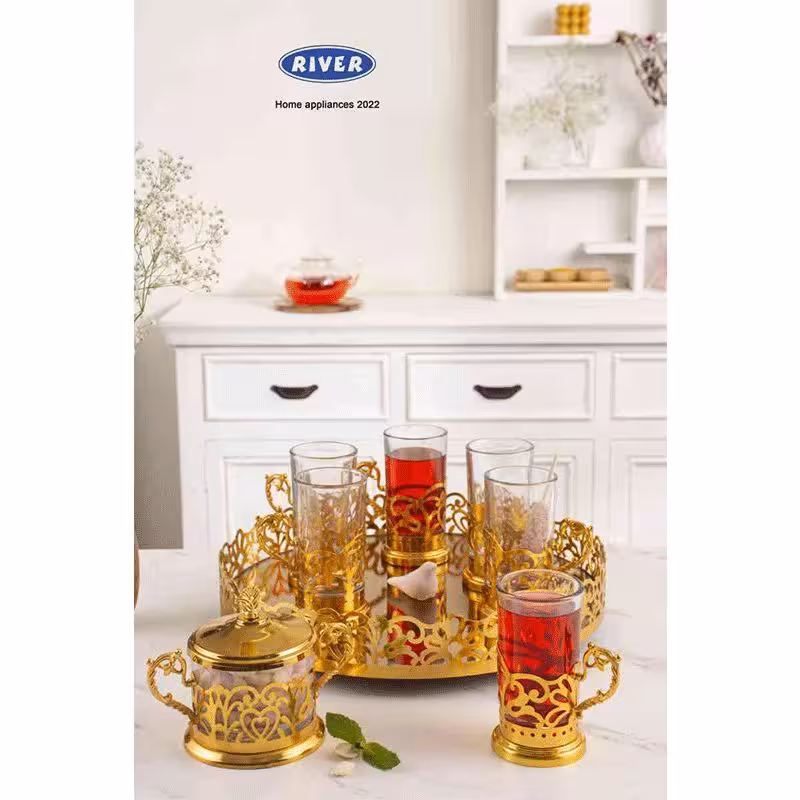 ست چای خوری طلایی ریور کد G 138