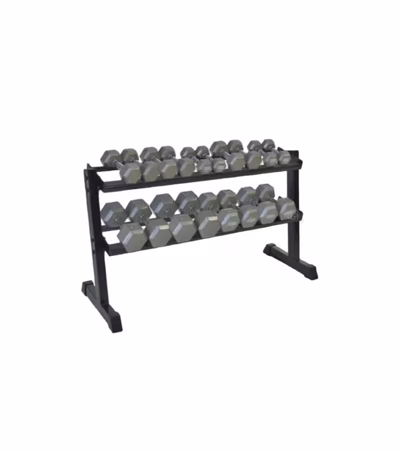 رک دمبل شش ضلعی دو طبقه رکورد