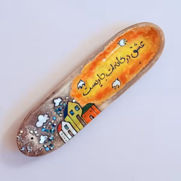 عودسوز رنگین گلس طرح چهار