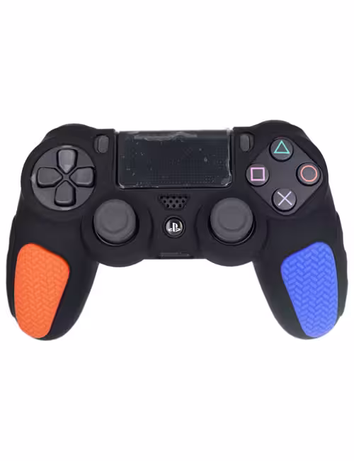 روکش محافظ آج‌دار دسته PS4 مشکی قرمز آبی