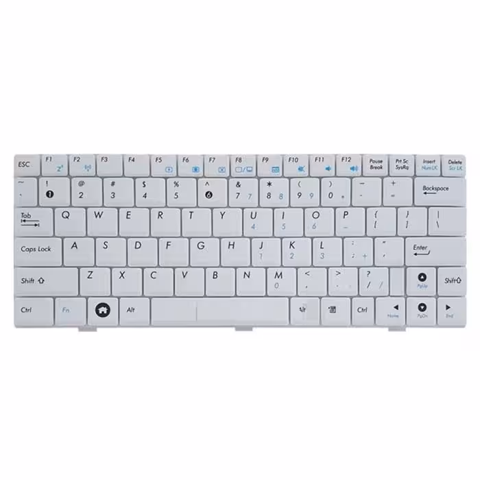 کیبورد لپ تاپ ایسوس Eee PC 1004 1005 سفید بدون فریم فلت پهن