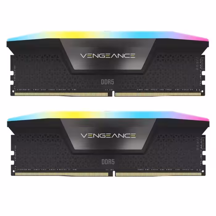 رم دسکتاپ DDR5 دو کاناله 5200 مگاهرتز کورسیر مدل VENGEANCE RGB ظرفیت 96 گیگابایت