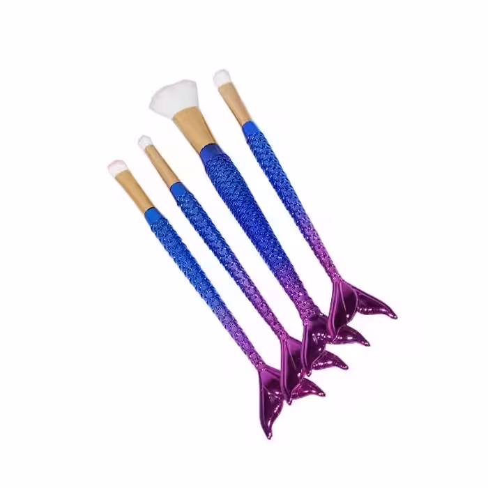 ست براش آرایشی مدل ماهی . ست قلمو آرایشی 4 عددی