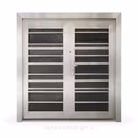 درب استیل دو لنگه مدرن ضد سرقت کد 30217