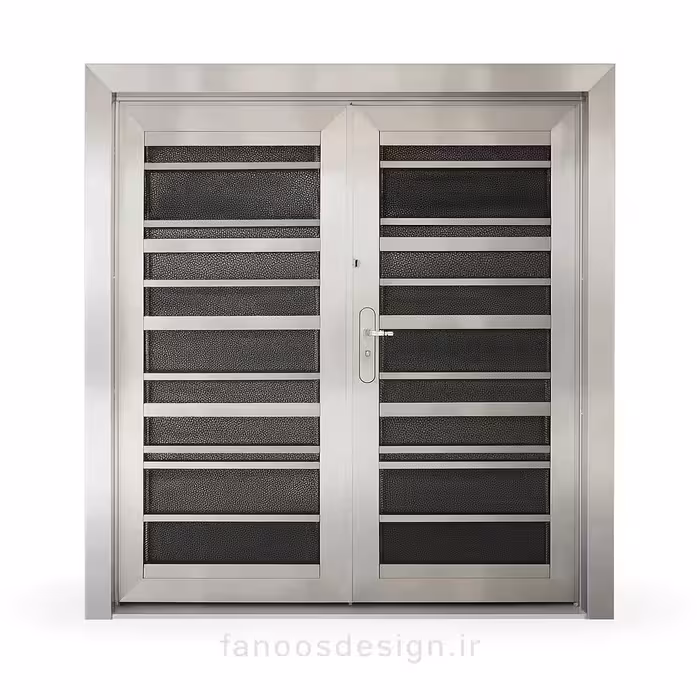 درب استیل دو لنگه مدرن ضد سرقت کد 30217