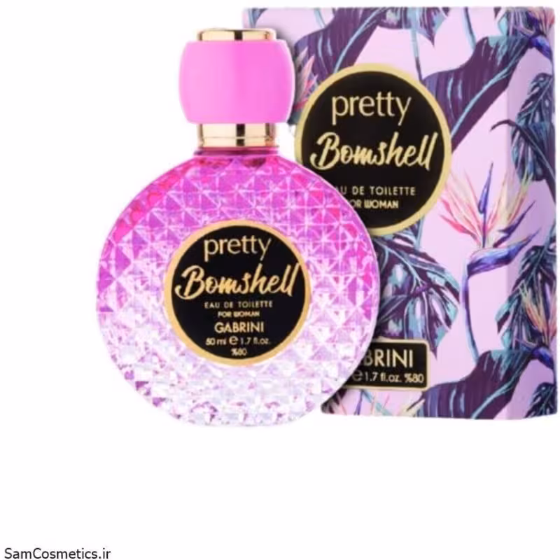ادکلن زنانه گابرینی ترکیه مدل Pretty Bomshell با رایحه ملایم و شیرین خوشبو حجم 50 میل