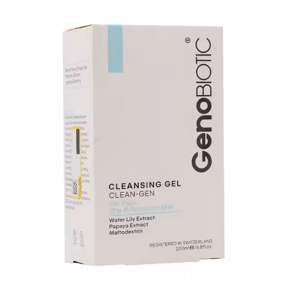 ژل شستشو صورت پوست خشک و حساس ژنوبایوتیک 200 میلی‌لیتر GenoBiotic