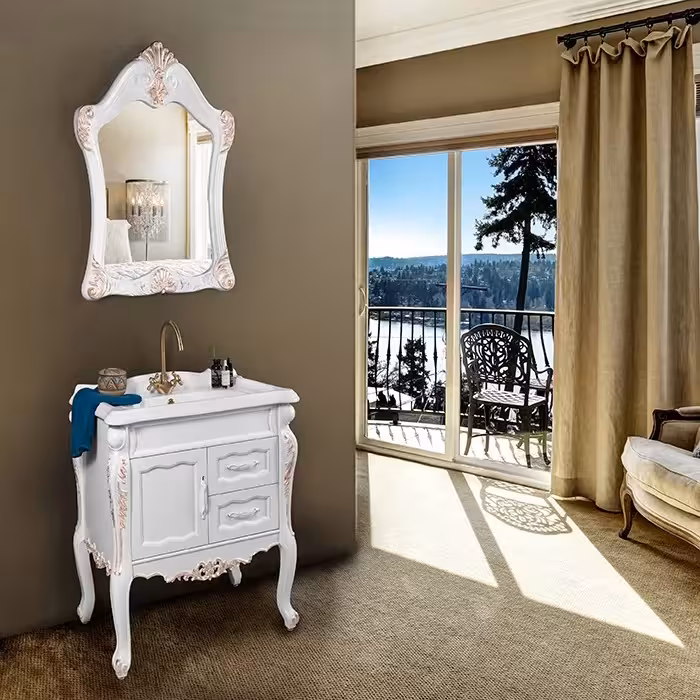 کابینت و روشویی طرح کلاسیک BIZANCE ابعاد 50 * 80 سانتیمتر