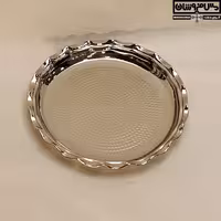 سینی مجمع مسی گرد چکشی آبکاری کروم | سایز 2 | مدل صحاب