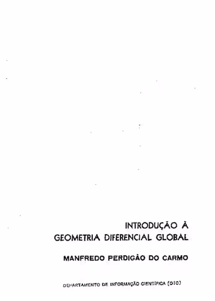 خرید و دانلود نسخه کامل کتاب Introdução à Geometria Diferencial Global