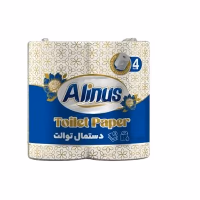 دستمال توالت آلینوس 3 لایه 4 عددی
