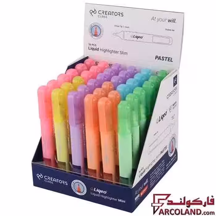 ماژیک هایلایتر مایع اسلیم پاستیلی کریتورز کلاس Creators Class H-3130 بسته 36 عددی