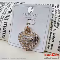 آویز ژوپینگ مینیمال دخترانه مدل قلب نگینی کد GNB161675W