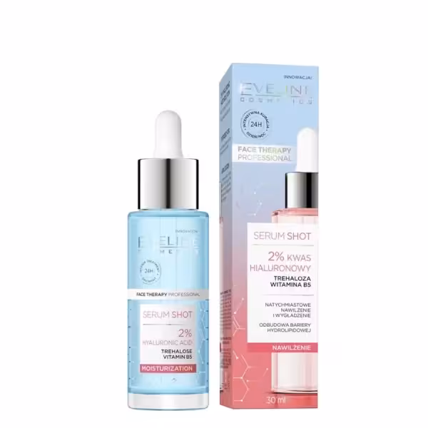 سرم آبرسان ومرطوب کننده هیالورونیک اولاین (EVELINE-Serum Shot Hyaluronic Acid 2%)