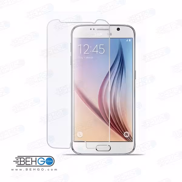 گلس S6 بی رنگ و شفاف یا محافظ صفحه نمایش شیشه ای Glass Screen Protector samsung S6