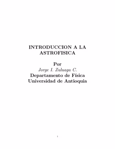 خرید و دانلود نسخه کامل کتاب Introducción a la astrofísica