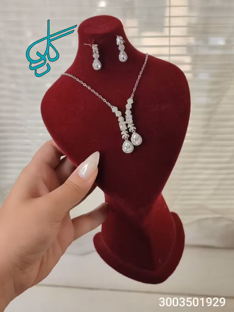 خرید نیمست جواهری بدلیجات نگین اشکی کیفیت عالی رنگ ثابت کد 1715565 - ردگل