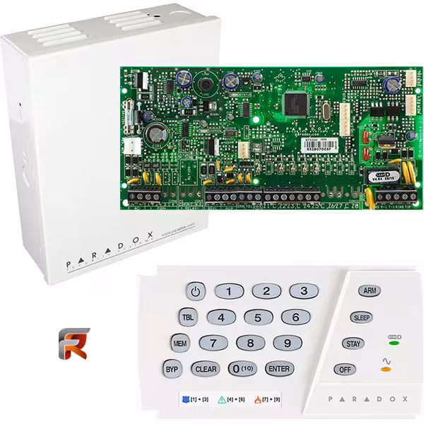 کنترل پنل 5 زون SP5500 با سیم با قابلیت دوبرابر شدن +جعبه فلزی برند پارادوکس