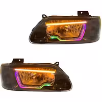 خرید چراغ جلو اسپرت پراید 131 مدرن مدل 3D-Hexa فول کالر (بلوتوثی) داخل فابریک بدون موتور دو عددی | اتوموبی