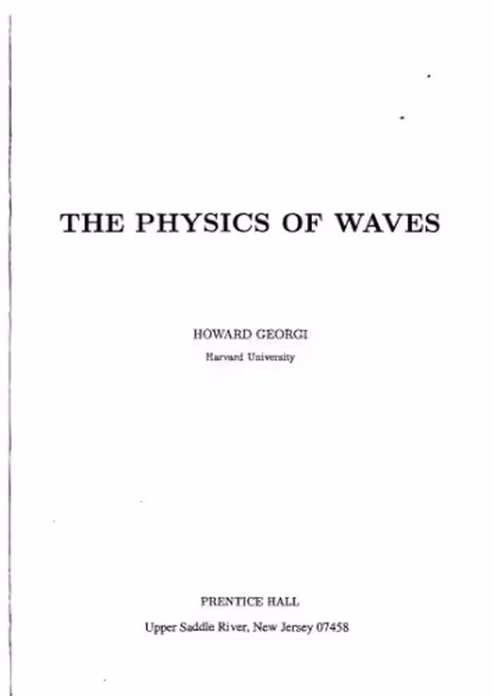 خرید و دانلود نسخه کامل کتاب Physics of Waves, The