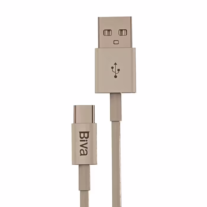 کابل فست شارژ USB به Type-C بیوا (Biva) مدل C-11T طول 1.5 متر 3 آمپر