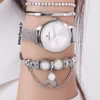 ساعت دنیل کلین زنانه ساده بند حصیری استیل رنگ سیلور صفحه سفید 