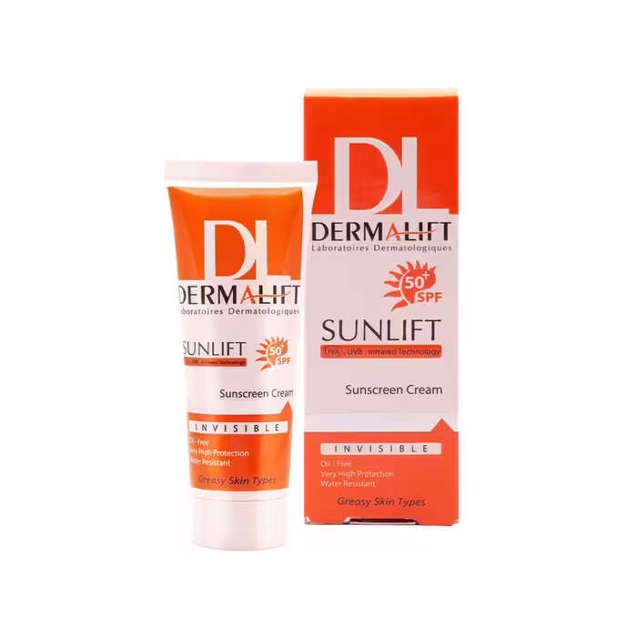 کرم ضدآفتاب درمالیفت مدل غیر رنگی با SPF50 حجم 40 میلی لیتر- Dermalift