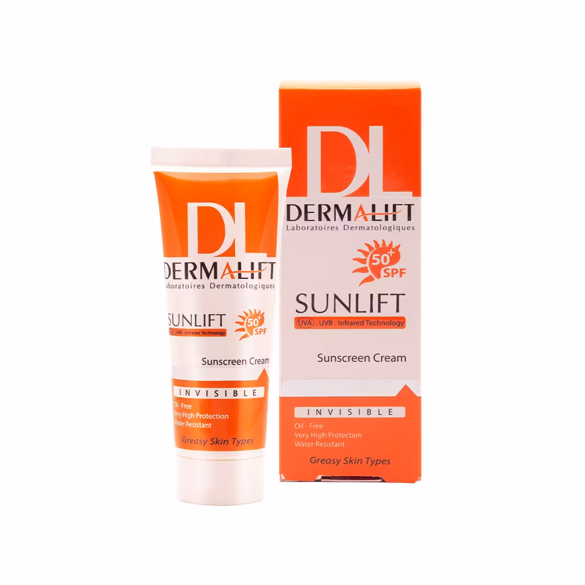 کرم ضدآفتاب درمالیفت مدل غیر رنگی با SPF50 حجم 40 میلی لیتر- Dermalift