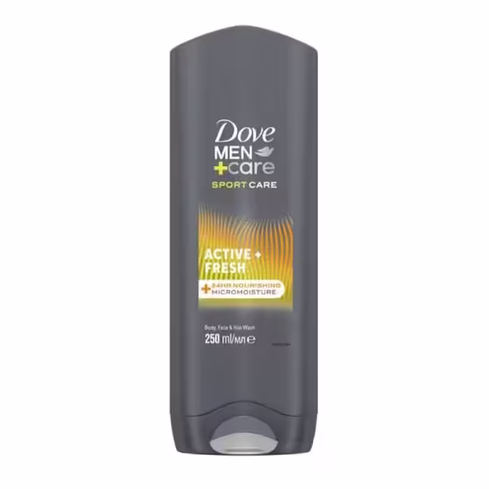 ژل شستشوی بدن، مو و صورت مردانه داو سری Sport Care با رایحه Active Fresh حجم 400 میل