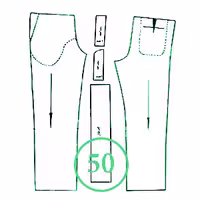 الگوی شلوار تک سایز 50 مردانه
