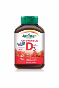 قرص ویتامین D3 کودکان مقدار 400 IU برند Jamieson - بسته 100 عددی