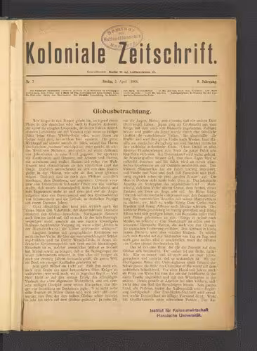 خرید و دانلود نسخه کامل کتاب Koloniale Zeitschrift / Heft 7 - 27