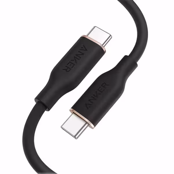 کابل شارژ انکر USB-C به USB-C مدل Anker PowerLine III Flow A8553H21