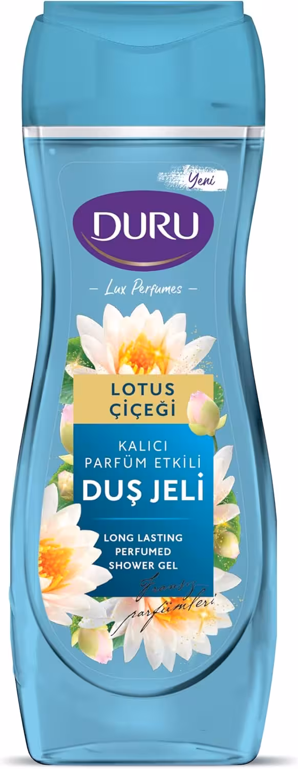 ژل دوش معطر دورو Duru حاوی عصاره گل نیلوفر lotus çiçeği حجم 450 میل