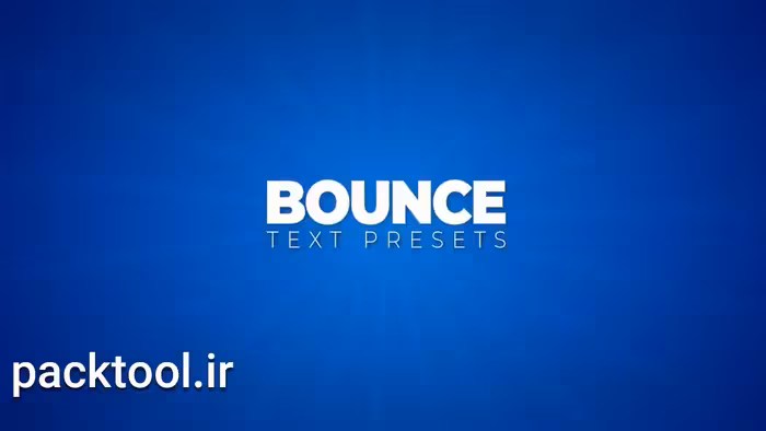 دانلود 50 المنت و پریست متن افتر افکت Bounce Text Presets - پک تول