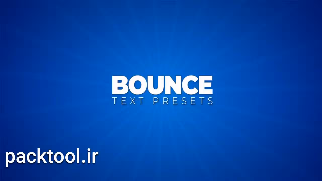 دانلود 50 المنت و پریست متن افتر افکت Bounce Text Presets - پک تول