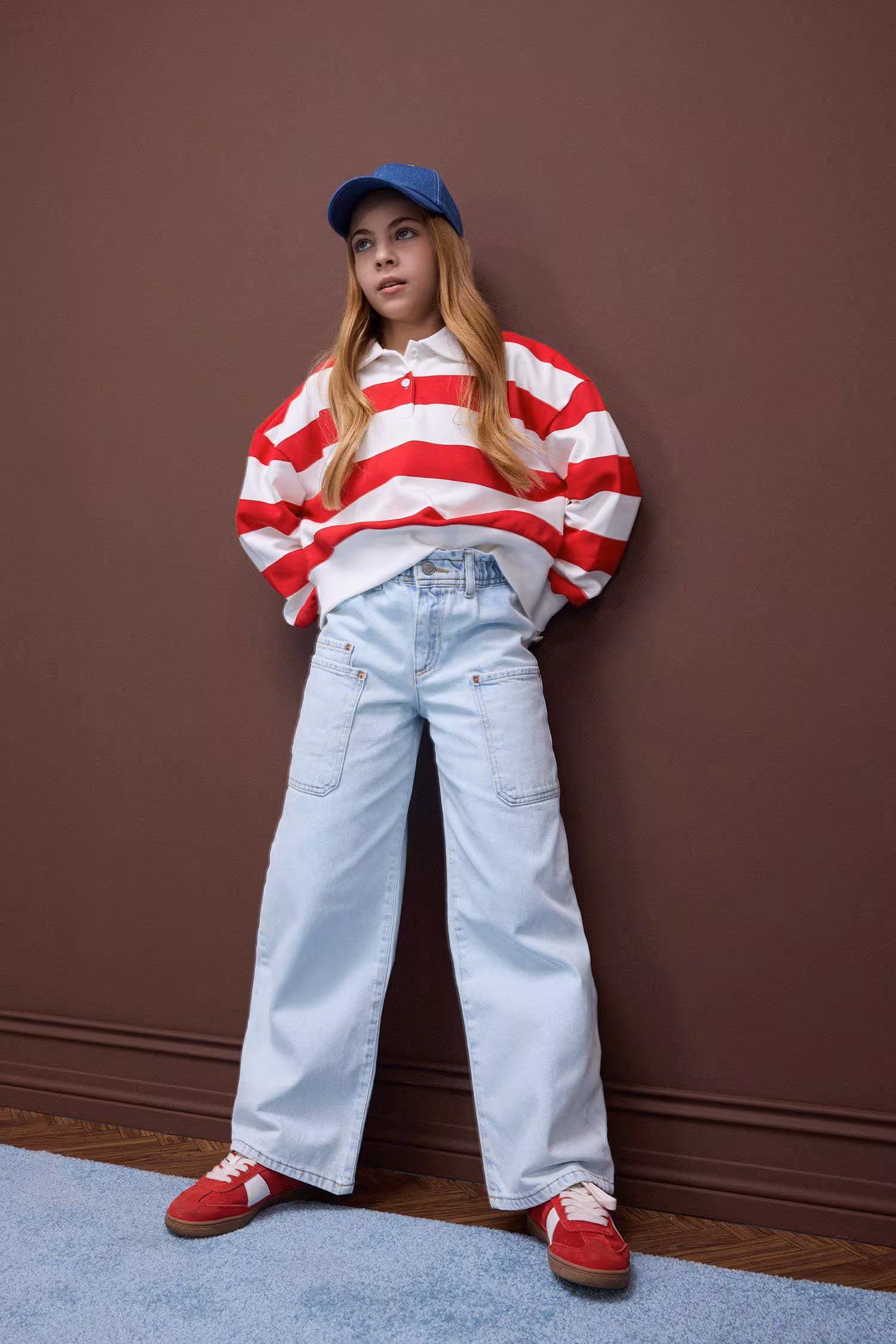 شلوار دخترانه آبی روشن دفکتو