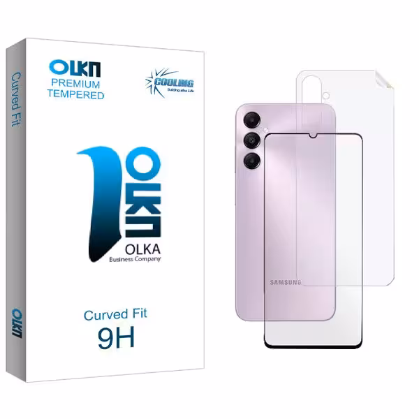 محافظ صفحه نمایش شیشه ای کولینگ مدل Olka مناسب برای گوشی موبایل سامسونگ Galaxy A15  به همراه محافظ پشت گوشی