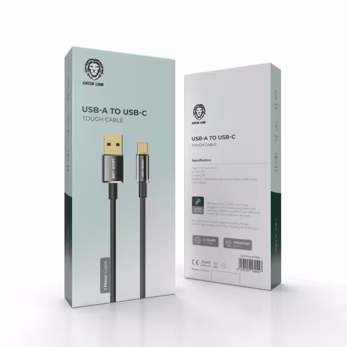 کابل یو اس بی به تایپ سی تاچ گرین Green usb-a to type-c touch cable