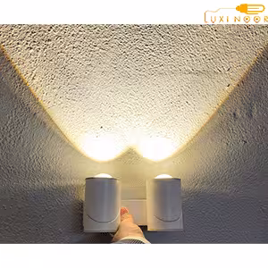 چراغ دیواری دکوراتیو متحرک دوطرفهی ضد آب لنزدار 10 وات FEC کد 6603-2