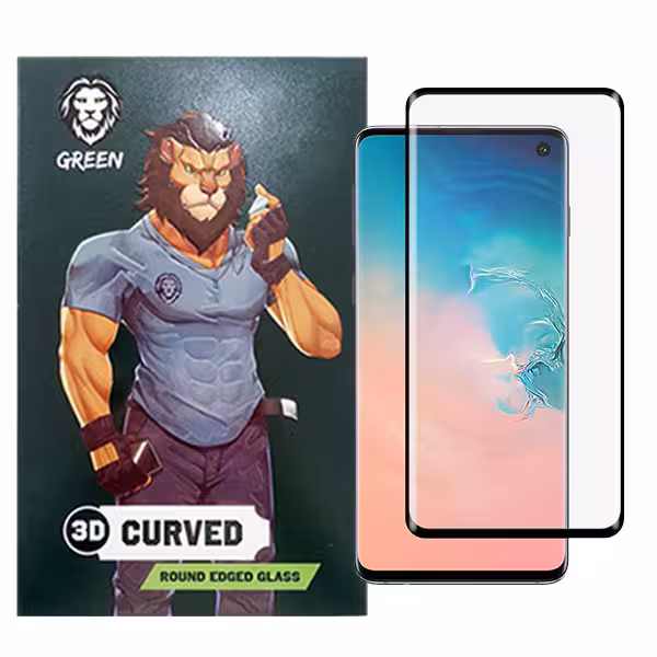محافظ صفحه نمایش گرین مدل 3D-Curved مناسب برای گوشی موبایل سامسونگ Galaxy S10