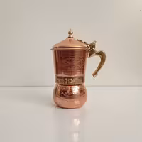 موکاپات یا قهوه جوش دو کاپ مسی دست ساز ساخت زنجان نانو شده 